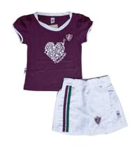 Conjunto Infantil Fluminense Short Saia Oficial