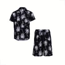 Conjunto Infantil Havaiana Elegante Tropical de Viscose Conjunto Infantil Havaiana Elegante Tropical de Viscose
