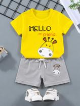 Conjunto Infantil Hello My Friend 1355 Dia A Dia Fresquinha Animais Criança Conjunto Infantil Hello My Friend 1355 Dia A Dia Fresquinha Animais Criança