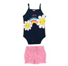 Conjunto Infantil Hrradinhos de Bebê Menina Body e Short Conjunto Infantil Hrradinhos de Bebê Menina Body e Short