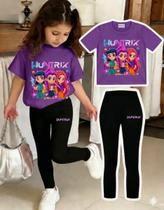 Conjunto Infantil Huntrix Guerreiras Kpop Camiseta E Legging conjunto huntrix camiseta e legging