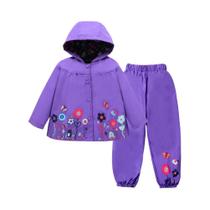 Conjunto Infantil Impermeável Com Estampa Floral De Manga Longa Para Outono E Primavera, Roupas Para - NONE