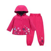 Conjunto Infantil Impermeável Com Estampa Floral De Manga Longa Para Outono E Primavera, Roupas Para - NONE