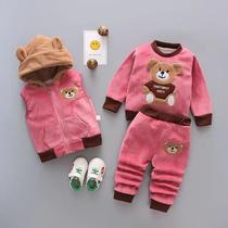 Conjunto Infantil Inverno 3 Peças Urso Com Zíper Alta Qualidade Diversas Cores Conjunto Infantil Inverno 3 Peças Urso Com Zíper Alta Qualidade Diversas Cores