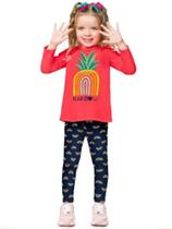 Conjunto Infantil Inverno Blusa e Legging com duas peças Tam 4 a 8 - Kyly