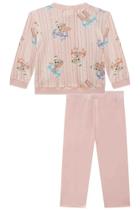 Conjunto Infantil Inverno Feminino Com Jaqueta Fleece E Legging Térmica Kukiê 80058 Conjunto Infantil Inverno Feminino Com Jaqueta Fleece E Legging Térmica Kukiê 80058