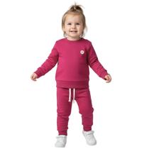Conjunto Infantil Inverno Liso Helanca Péluciada Térmica