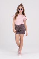 Conjunto Infantil Jacquard Shine Rosa Claro