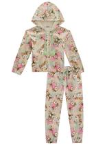 Conjunto Infantil Jaqueta c/Capuz e Calça c/Punho em Moletom Estampado Ursinho Teddy - Kukie Conjunto Infantil Jaqueta c/Capuz e Calça c/Punho em Moletom Estampado Ursinho Teddy - Kukie