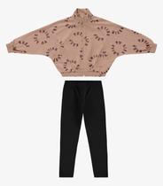 Conjunto Infantil Jaqueta Com Legging Rovi Kids Marrom Conjunto Infantil Jaqueta Com Legging Rovi Kids Marrom