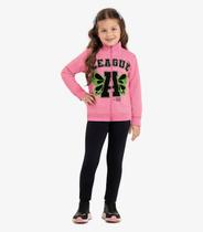 Conjunto Infantil Jaqueta Com Legging Rovi Kids Rosa