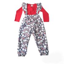 Conjunto Infantil Jardineira + Blusa Manga Longa Pitiluka TM 2