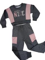 Conjunto infantil juvenil de moletom flanelado malwee 4 ao 18