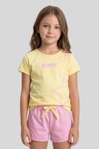 Conjunto Infantil Juvenil para Menina Blusa Confortável 100 Algodão e Shorts Liso Party GKS Conjunto Infantil Juvenil para Menina Blusa Confortável 100 Algodão e Shorts Liso Party GKS