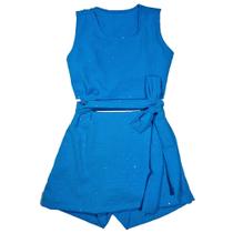 Conjunto Infantil Juvenil Short Saia Cropped Brilho