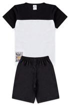 Conjunto Infantil Juvenil Verão Menino Camiseta Algodão Recortes Bermuda Confortável Moletinho Com Elástico Conjunto Infantil Juvenil Verão Menino Camiseta Algodão Recortes Bermuda Confortável Moletinho Com Elástico