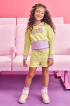 Conjunto Infantil Kukie Inverno Shorts e Blusão Boxy Love