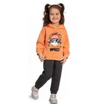 Conjunto Infantil Kyly Menina Casaco e Calça Moletom Peluciado Confortável Moderno Moderno Conjunto Infantil Kyly Menina Casaco e Calça Moletom Peluciado Confortável Moderno Moderno