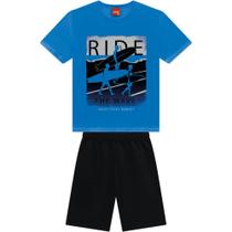 Conjunto Infantil Kyly Menino Camiseta e Bermuda - Surf