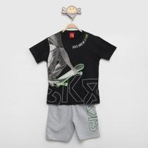 Conjunto Infantil Kyly SK8 Camiseta + Bermuda Menino Conjunto Infantil Kyly SK8 Camiseta + Bermuda Menino