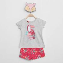 Conjunto Infantil Kyly Tucano Blusa + Short Menina