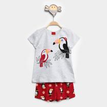 Conjunto Infantil Kyly Tucano Camiseta + Short Menina