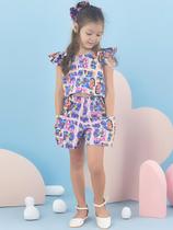 Conjunto Infantil Lilo e Stitch Menina Fashionista - Blusa e Short