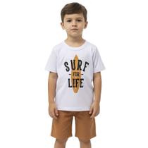 Conjunto Infantil Look Jeans Camiseta e Shorts Estampa Surf Conjunto Infantil Look Jeans Camiseta e Shorts Estampa Surf