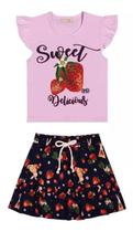 Conjunto infantil m/c menina trick nick blusa short saia Conjunto infantil m/c menina trick nick blusa short saia