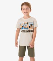 Conjunto Infantil Machão com Bermuda Rovi Kids Bege