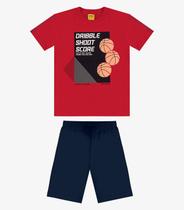 Conjunto Infantil Machão com Bermuda Rovi Kids Vermelho Conjunto Infantil Machão com Bermuda Rovi Kids Vermelho