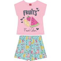 Conjunto Infantil Manga Curta Menina Bee Loop Ref. 13936