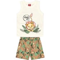 Conjunto Infantil Manga Curta Menino Bee Loop Ref. 13948