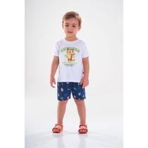 Conjunto Infantil Manga Curta Menino Pulla Bulla Ref. 48367