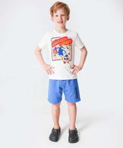 Conjunto Infantil Manga Curta Sonic Tam 4 a 10-42059