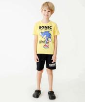 Conjunto Infantil Manga Curta Sonic Tam 4 a 10-62046
