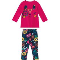 Conjunto infantil manga longa estampado malha feminino malha zig zig zaa ref: 1000076991 p/g