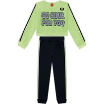 Conjunto Infantil Manga Longa Feminino Kyly 207682 Conjunto Infantil Manga Longa Feminino Kyly 207682