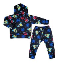 Conjunto Infantil Manga Longa Soft Estampado com Capuz Conjunto Infantil Manga Longa Soft Estampado com Capuz