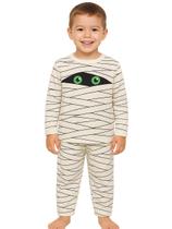Conjunto Infantil Manga Longa Temático Fantasia Múmia Com Camiseta e Calça Conjunto Infantil Manga Longa Temático Fantasia Múmia Com Camiseta e Calça