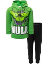 Conjunto Infantil Marvel Avengers Hulk com Moletom e Calça em Fleece Tamanho 6 Conjunto Infantil Marvel Avengers Hulk com Moletom e Calça em Fleece Tamanho 6