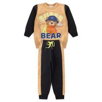 Conjunto Infantil Masculino 1 a 3 Anos Moletom Peluciado Estampa Urso Calça Com Recorte. Conjunto Infantil Masculino 1 a 3 Anos Moletom Peluciado Estampa Urso Calça Com Recorte.