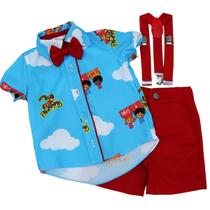 Conjunto Infantil Masculino 3 Palavrinhas