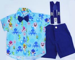 Conjunto Infantil Masculino Baby Shark - Modelo 2