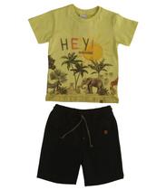 Conjunto Infantil Masculino Bermuda Moletom Chic 233529