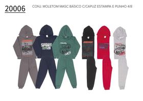 Conjunto Infantil Masculino Blusão e Calça Moletom 4 ao 8