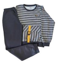 Conjunto Infantil Masculino Blusão ML + Calça Alekids Conjunto Infantil Masculino Blusão ML + Calça Alekids