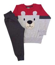 Conjunto Infantil Masculino Blusão ML + Calça Randa Mundu Conjunto Infantil Masculino Blusão ML + Calça Randa Mundu