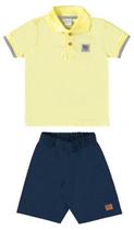 Conjunto infantil masculino camisa polo com bermuda em sarja 3312 Conjunto infantil masculino camisa polo com bermuda em sarja 3312
