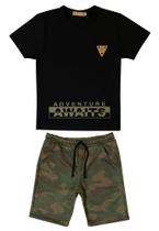 Conjunto Infantil Masculino Camiseta + Bermuda Douvelin R.6014